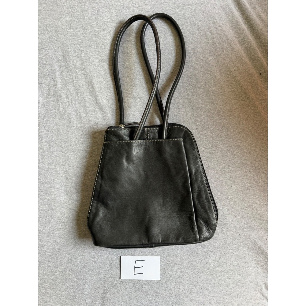 vintage Y2K Clarks Bag Convertible Backpack Shoulder Black Leather Small Women